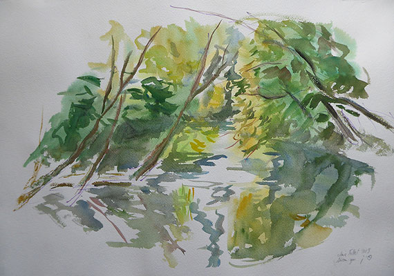 Aquarelle 1 - 55 cm x 35 cm.