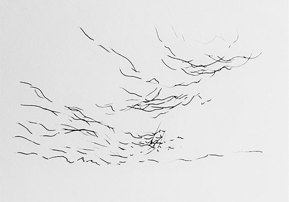 Nuage 3 - encre sur papier - 20 cm x 14 cm.