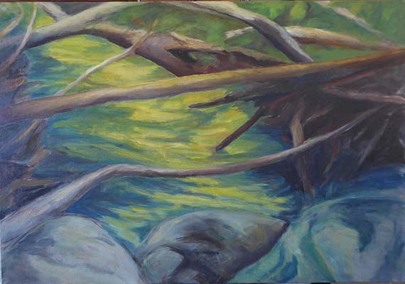 Paysage sur toile 10 - Sans titre 92 cm x 74 cm.