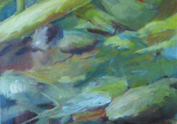 Paysage sur toile 11 - Sans titre 50 cm x 50 cm.