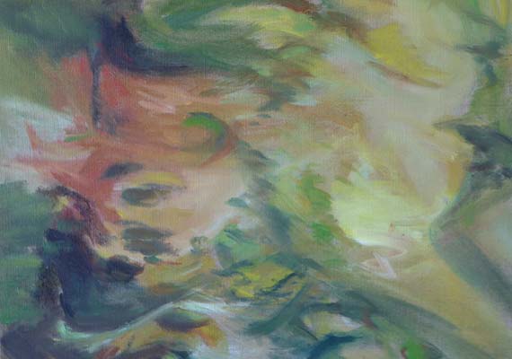 Paysage sur toile 12 - Sans titre 50 cm x 50 cm.