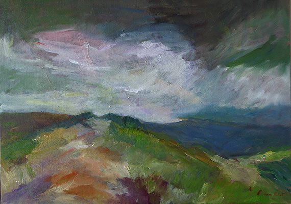 Paysage sur toile 15 - Sans titre 73 cm x 55 cm.