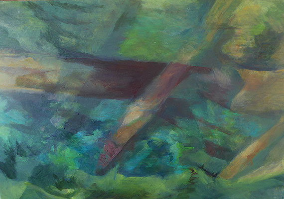 Paysage sur toile 6 - Sans titre 72 cm x 60 cm.