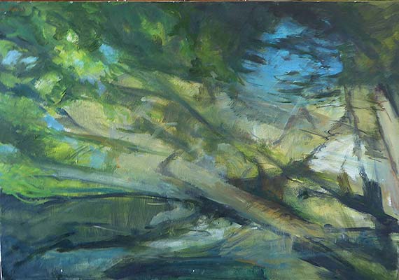 Paysage sur toile 7 - Sans titre 73 cm x 60 cm.