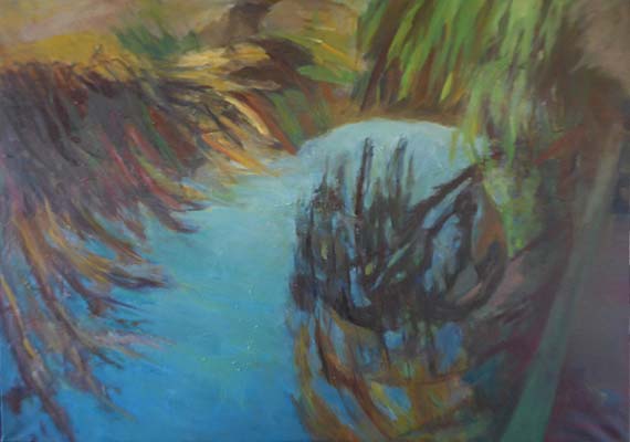 Paysage sur toile 8 - Sans titre 122 cm x 102 cm.