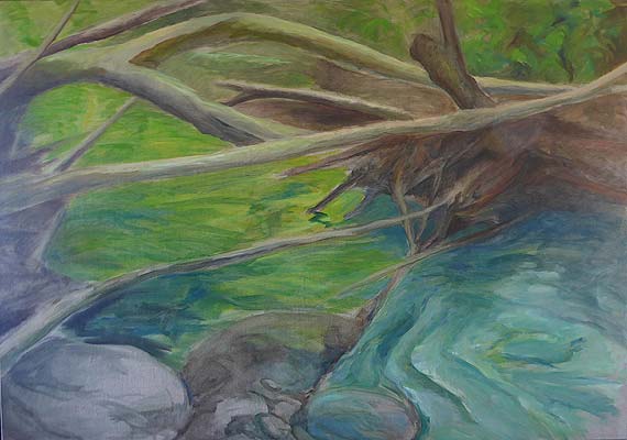 Paysage sur toile 9 - Sans titre 130 cm x 97 cm.